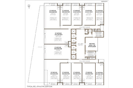 Typical 3rd, 4th & 5th Floor Plan