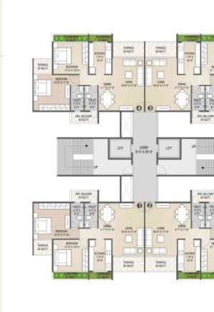 2bhk typical floor plan 3