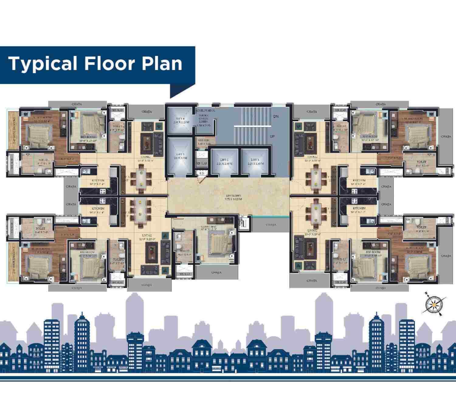 Ghodawat Skystar Floor Plan Typical