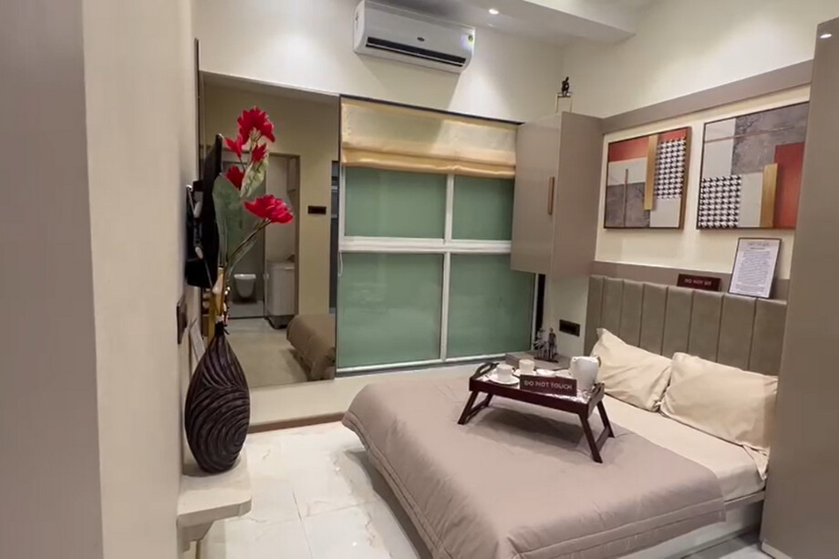 Mahavir-Bliss-Actual-Flat-Bedroom-at-Balkum-Thane-West