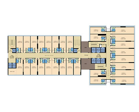 Typical Floor Plan - 11th, 13th, 14th, 15th, 17th, 18th, 19th, 21th