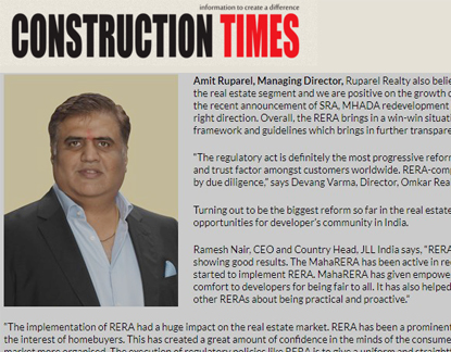 RERA Ensuring formalisation of the Indian real estate industry