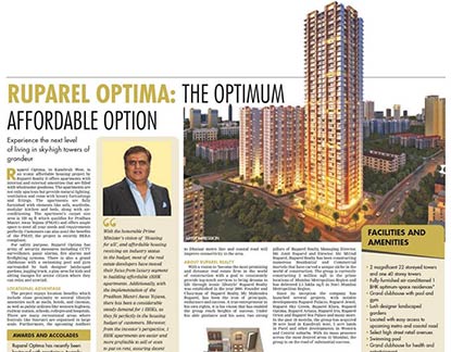 Mr. Amit Ruparel, MD, Ruparel Realty speaks on Iconic affordable housing project which offers 1BHK apartments - Hindustan Times