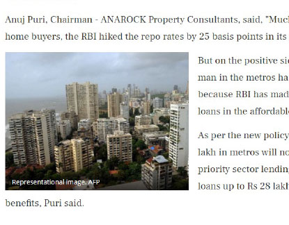 Reserve Bank of India hikes repo rate: Revival of sluggish real estate sector may get delayed, say experts