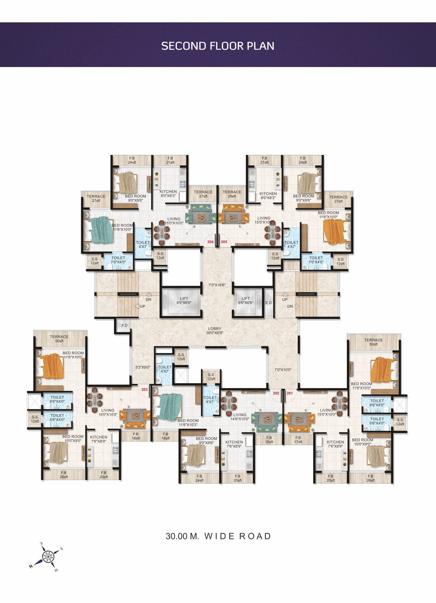Shiv Ornate 2nd Floor Plan