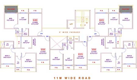 Prime Residency 2nd floor Plan