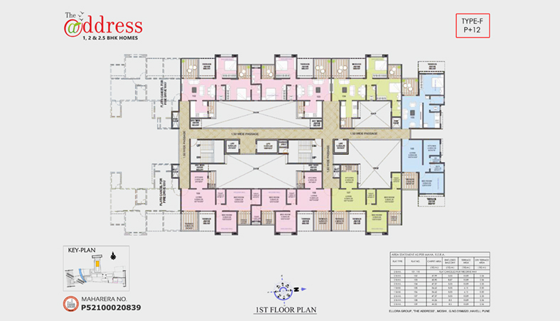 A Type 3rd 5th 7th 9th 11th Odd Floor Plan