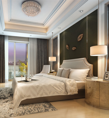 Master bedroom with Balcony at Arihant Towers