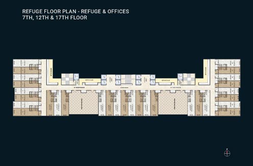 Refuge & Office Floor Plan - 7th, 12th & 17th