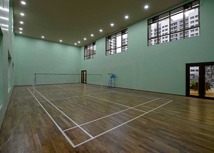 Waterfront indoor badminton court